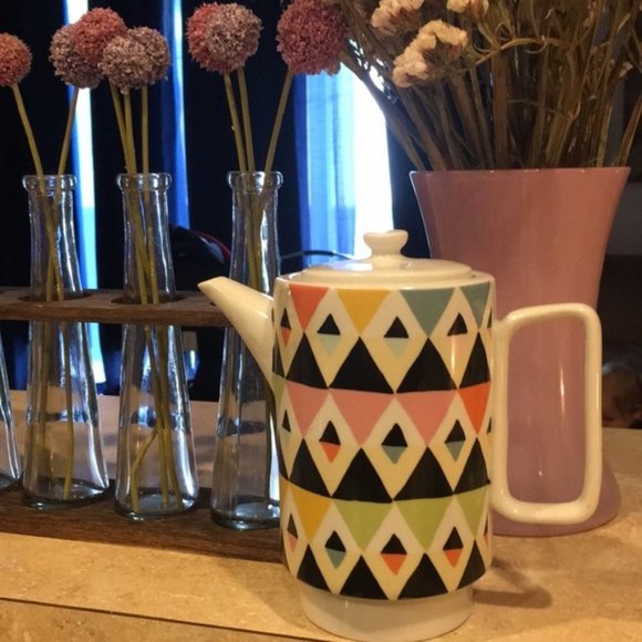 Mid Century Patterned Viva Tea Pot - Picture 2 of 4